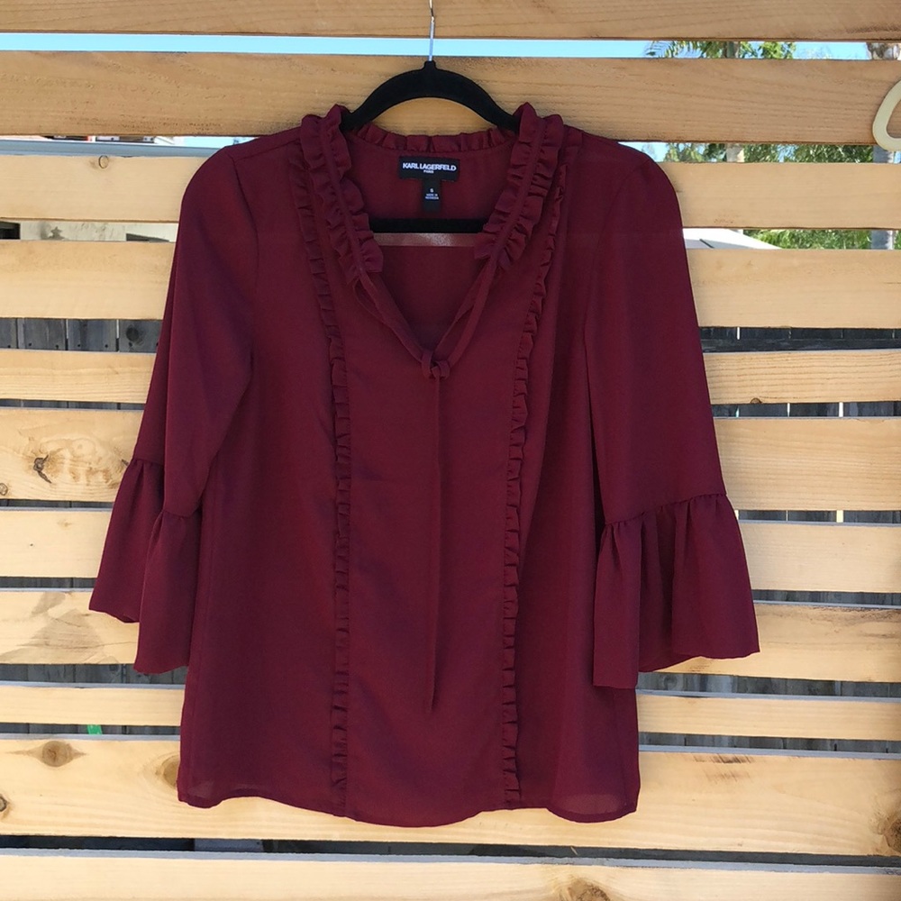 Burgundy blouse size small